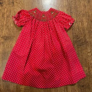 Viva La fete gingerbread smocked smocking dress Christmas